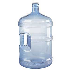 5 gallon jugs are often used for refilling reverse osmosis from a water station