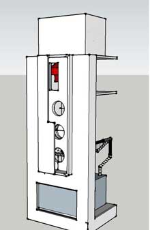 View of the Google Sketchup from the back