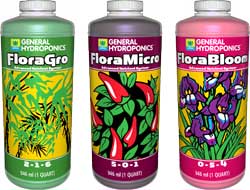 General Hydroponics Flora je perfektní pro pěstování konopí