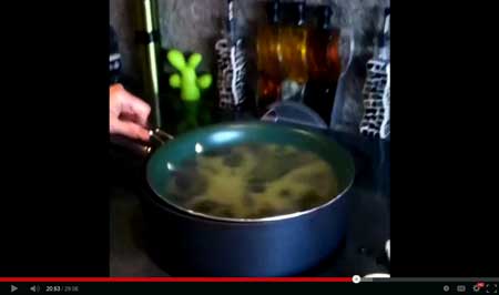 Step 7 - Turn the heat on high until water bath begins to boil, then turn off the heat immediately.