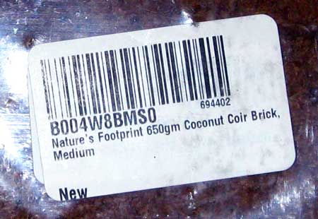 Nature's Footprint 650gm Coconut Coir Brick, Medium